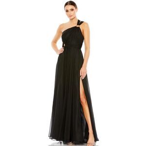 MAC DUGGAL STRAPPY ONE SHOULDER A LINE GOWN IN SIZE 6